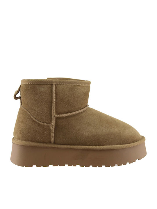 Catwalk Leather Women's Ankle Boots Brown