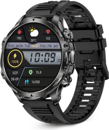 Ksix Venture 54mm Smartwatch with Heart Rate Monitor (Black)