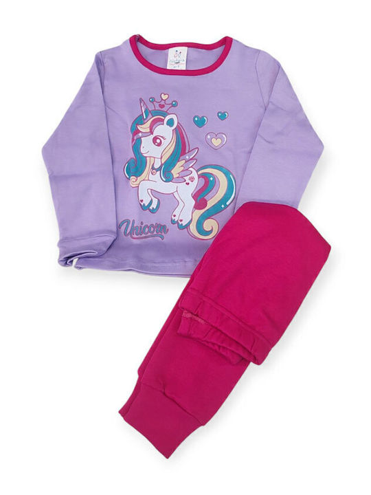 Natura Kids' Pajamas Winter Purple, Fuchsia