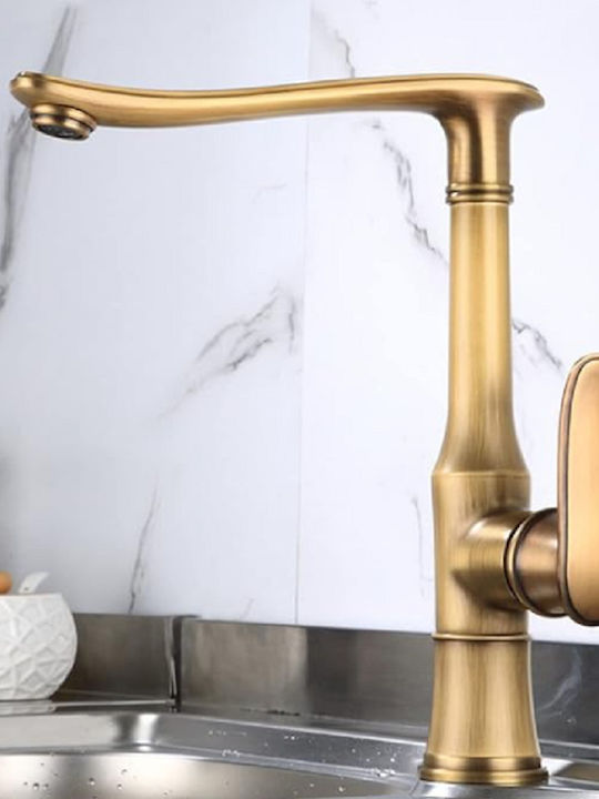 Brass Kitchen Faucet Counter Bronze