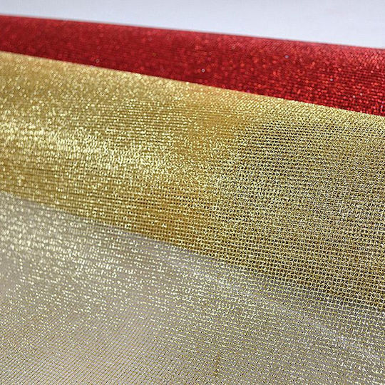 Plasă din material textil de Crăciun cu strasuri complete 73cm X 9m T803-75