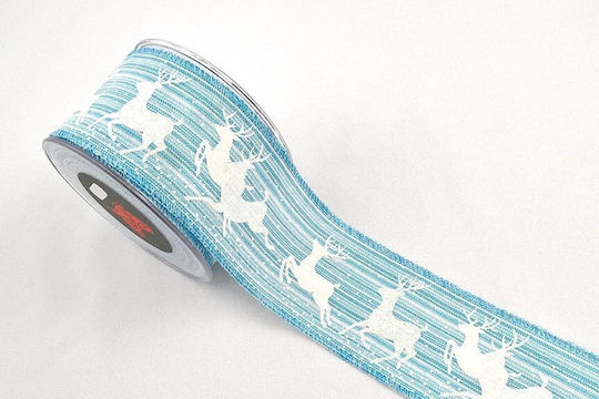 LiebeQueen Weihnachtliche Farbband Blau 900x6.7cm 1Stück