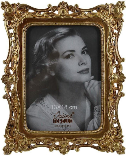 Oriana Ferelli Κορνίζα Μεταλλική με Χρυσό Πλαίσιο