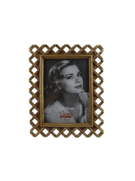 Oriana Ferelli Κορνίζα Μεταλλική με Χρυσό Πλαίσιο