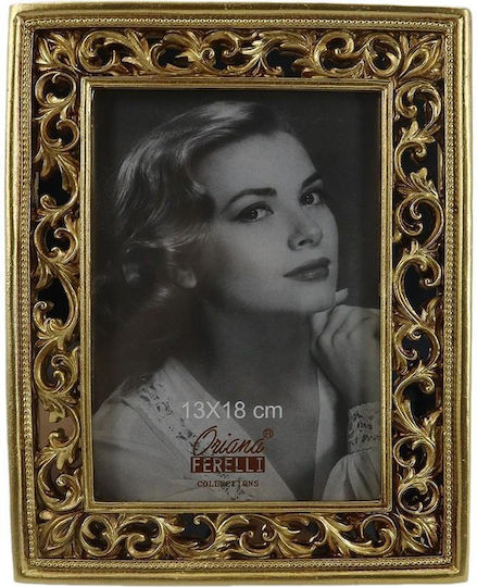 Oriana Ferelli Κορνίζα Μεταλλική με Χρυσό Πλαίσιο