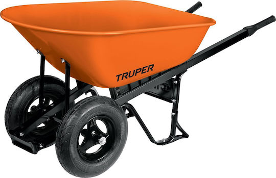 Dual Wheel Garden Cart Metal Tray 118L Truper