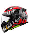 LS2 FF812 Kid Punk Gloss Red/Grey Children's Motorcycle Helmet Full Face ECE 22.06 1250gr