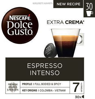 Nescafe Espresso Intenso Capsules Compatible with Dolce Gusto Machine 30pcs