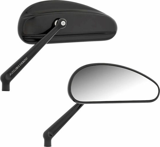 Arlen Ness Motorcycle Mirrors 2pcs Black
