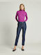 Hoch tailliert Damenjeans Blue