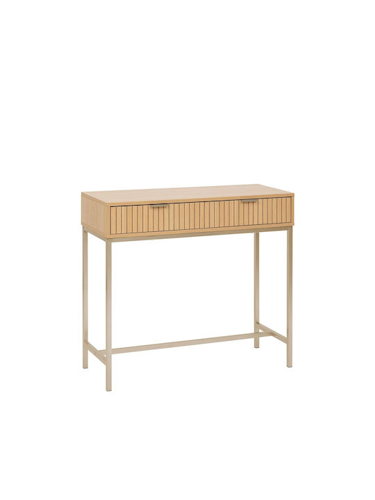 Tasso Конзолна маса от Дърво & Метал с огледало Wood Shade Д80.5xШ35xВ90cm