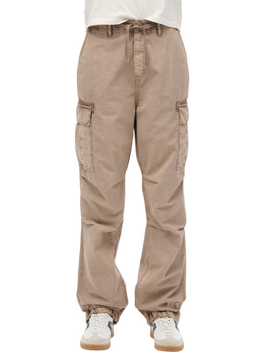 Superdry Women's Fabric Cargo Trousers Beige