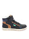 Παιδικά Sneakers High με Σκρατς Μαύρα