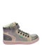 Παιδικά Sneakers High με Σκρατς Ασημί