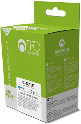 TFO Συμβατό Μελάνι Εκτυπωτή InkJet HP HP 571C 12ml Κυανό 1τμχ