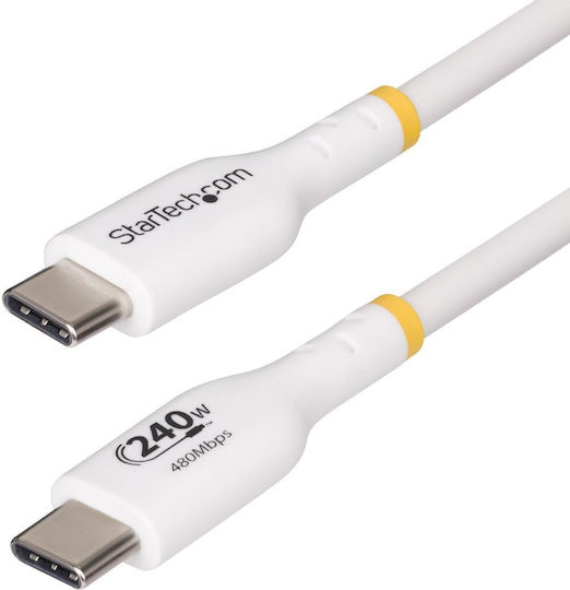StarTech USB 2.0 Cable USB-C male - USB-C 240W PD Λευκό 3m USB2EPR3MW