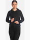 Women's Sweatshirt Jacket Hooded Black