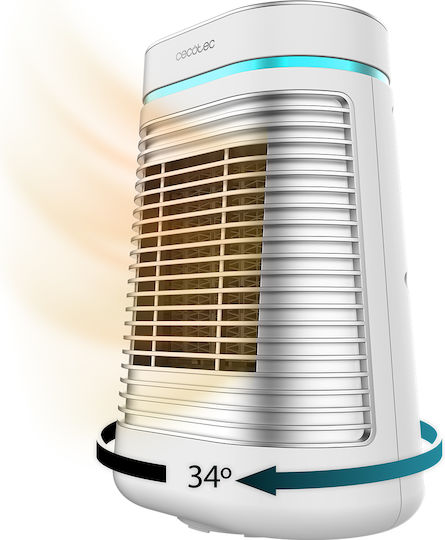 Cecotec Ceramic Fan Heater Room Floor Alb 1500W