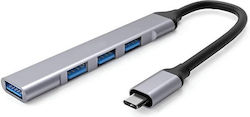 Green Lyca USB-Hub 4 Anschlüsse (USB-C) Green Lyca USB-Hub 4 Anschlüsse (USB-C)