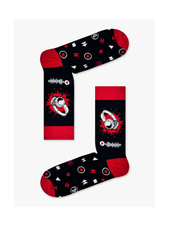 Nodo Cotton Sock Music Designs Black