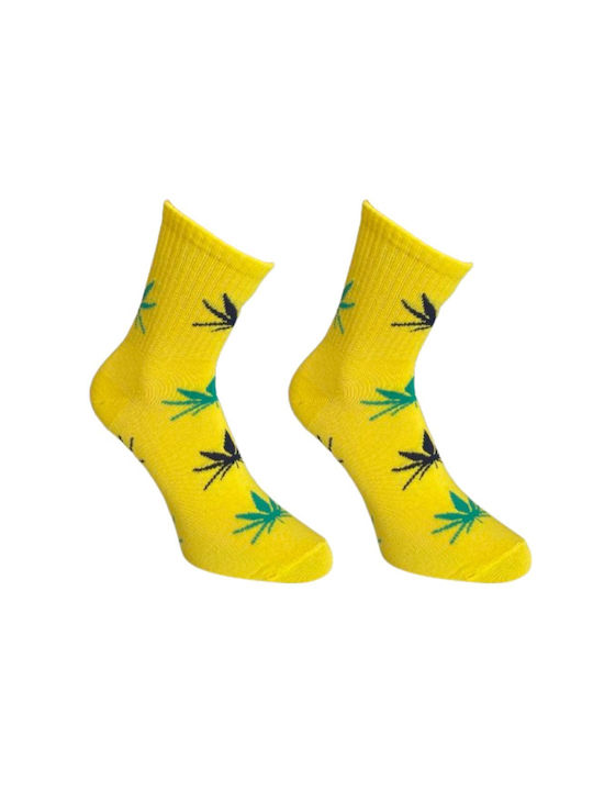 Cotton Socks Yellow Design