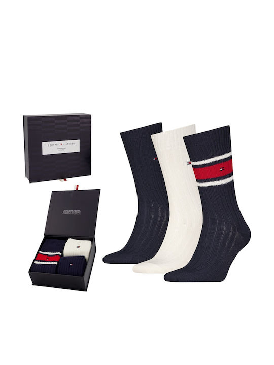 Tommy Hilfiger Ανδρικές Κάλτσες Navy Και Λευκές 3Pack