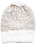Verde Pom Pom Beanie Beanie Knitted in Ecru color