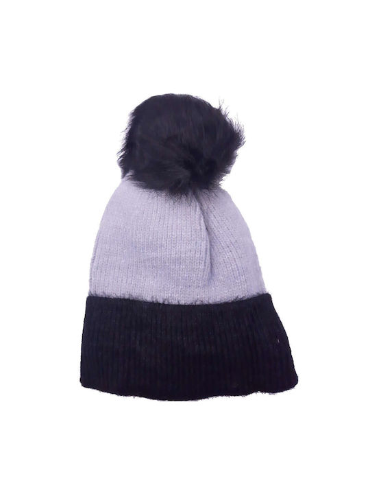 Kids Beanie Knitted Purple