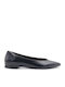 Leder Damen Ballerinas Schwarze