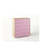 Kinderkommode Rosa mit 5 Schubladen 80x45x90cm