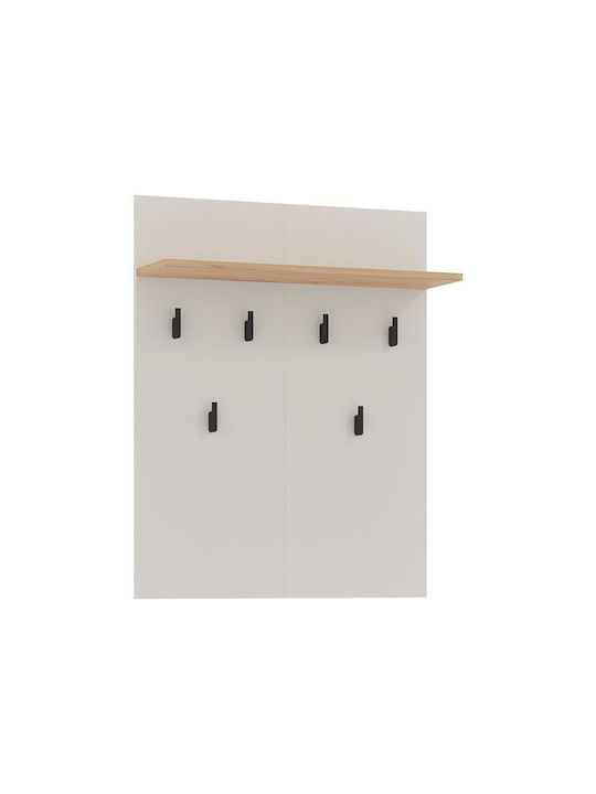 Fylliana Wall Hanger Belfort Civ Wooden 6 Hooks Beige 66x20cm