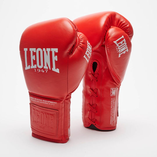 Leone 1947 Γάντια Πυγμαχίας για Αγώνα Κόκκινα