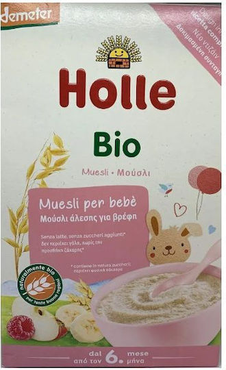Holle Бебешки Крем Мюсли Без Добавена Захар 250гр За 6+ Месеца