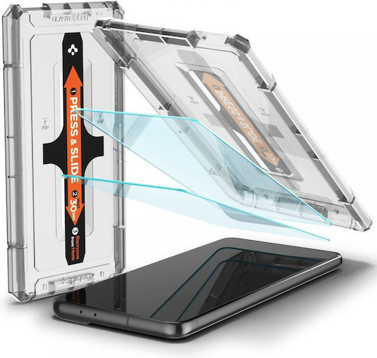 Spigen Alm Glas.tr Slim Fc 2.5D 0.3мм Закалено стъкло 2бр (Galaxy S21 5G)