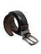 Men's Belt Leather Double Sided Black