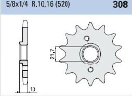 Drive Sprocket Rk C4171-t15/308k Jtf308 Xt660r-x 04-08 Apr/Pegaso650