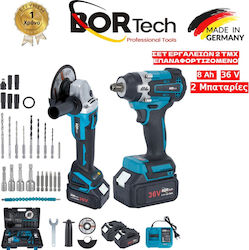 Bortech Set Angle Grinder & Impact Driver Bortech Set Angle Grinder & Impact Driver