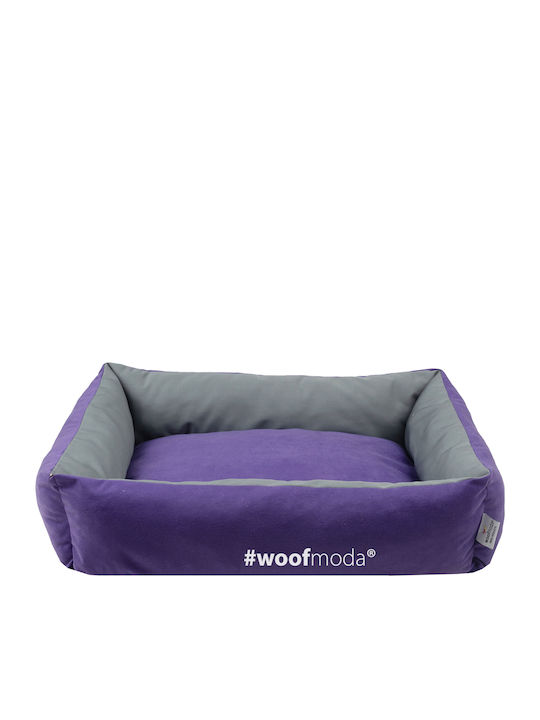 Woofmoda Πουφ Κρεβάτι Σκύλου Μωβ 53x46εκ.