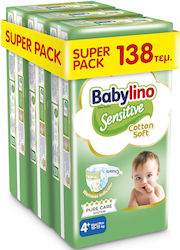 Babylino Sensitive Cotton Soft No. 4+ για 10-15kg 138τμχ Babylino Sensitive Cotton Soft No. 4+ για 10-15kg 138τμχ