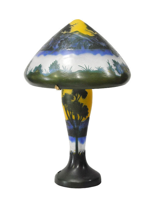 Glass Table Lamp T.galle Nature Green-blue 31x47cm Sinialo 1208