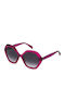 Police Women's Sunglasses with Pink Plastic Frame and Gray Gradient Lens SPLD29 01BV