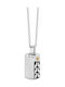 Luca Barra Steel Necklace Black