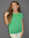 Women's Green Peplum Blouse Garantie 1710