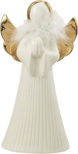 Zen Collection Christmas Ceramic Figure Cherub White Height 21.5cm