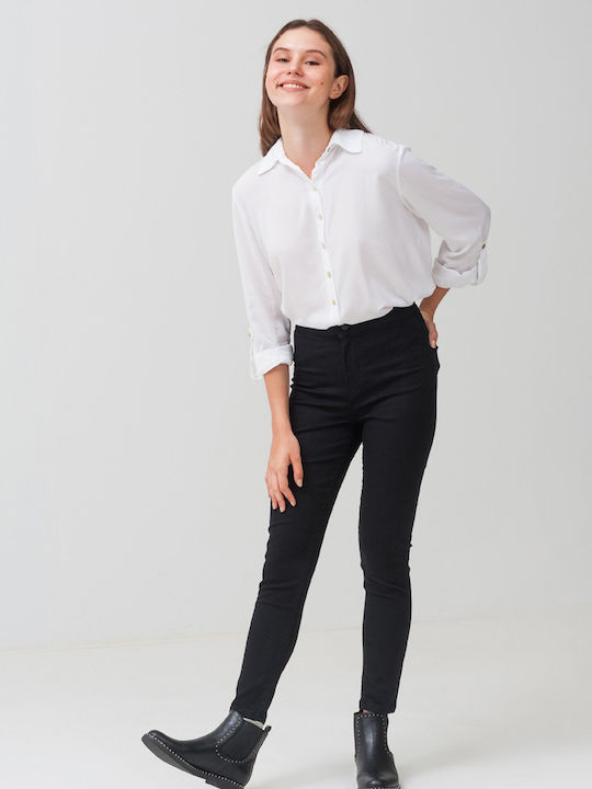 Women's Fabric Trousers Black