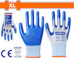 Wadfow Gloves for Work Nitrile/Polyester 1pcs