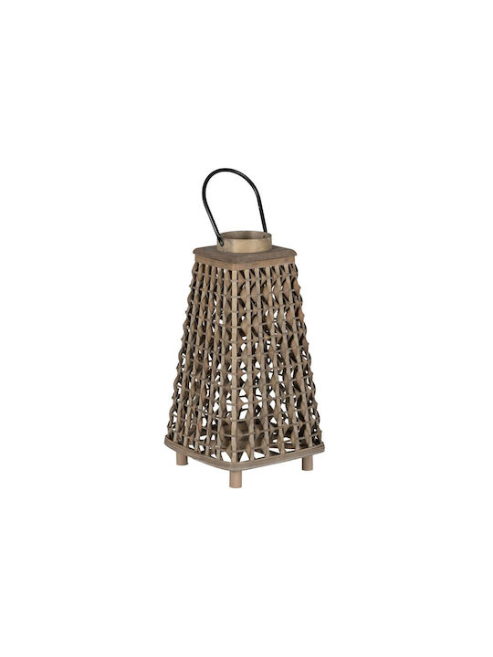 BigBuy Bamboo Lantern Gray 26x26x47cm