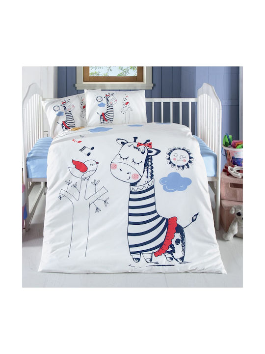 Beauty Home Baby Sheets Set Crib Cotton Blue Blue 100x150cm 3pcs