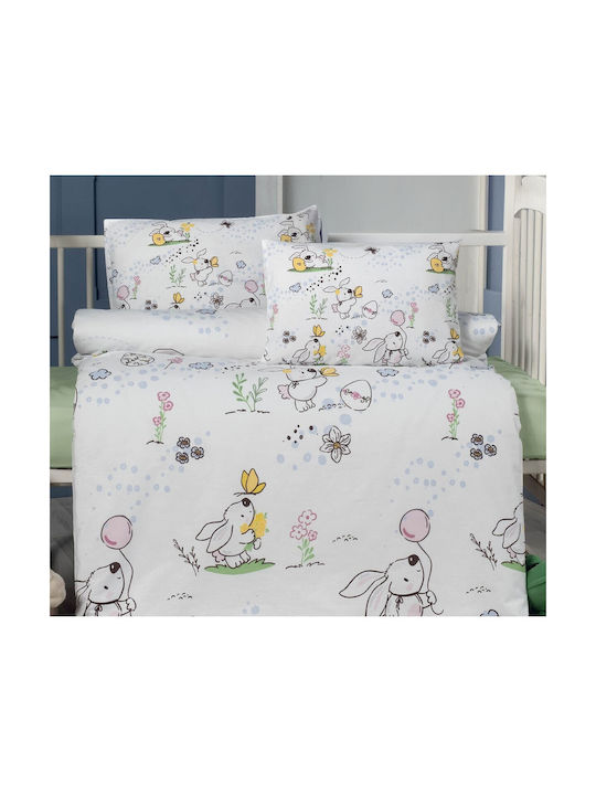 Beauty Home Baby Sheets Set Crib Cotton Green Green 100x150cm 3pcs