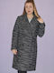 Women's black Coat with Buttons